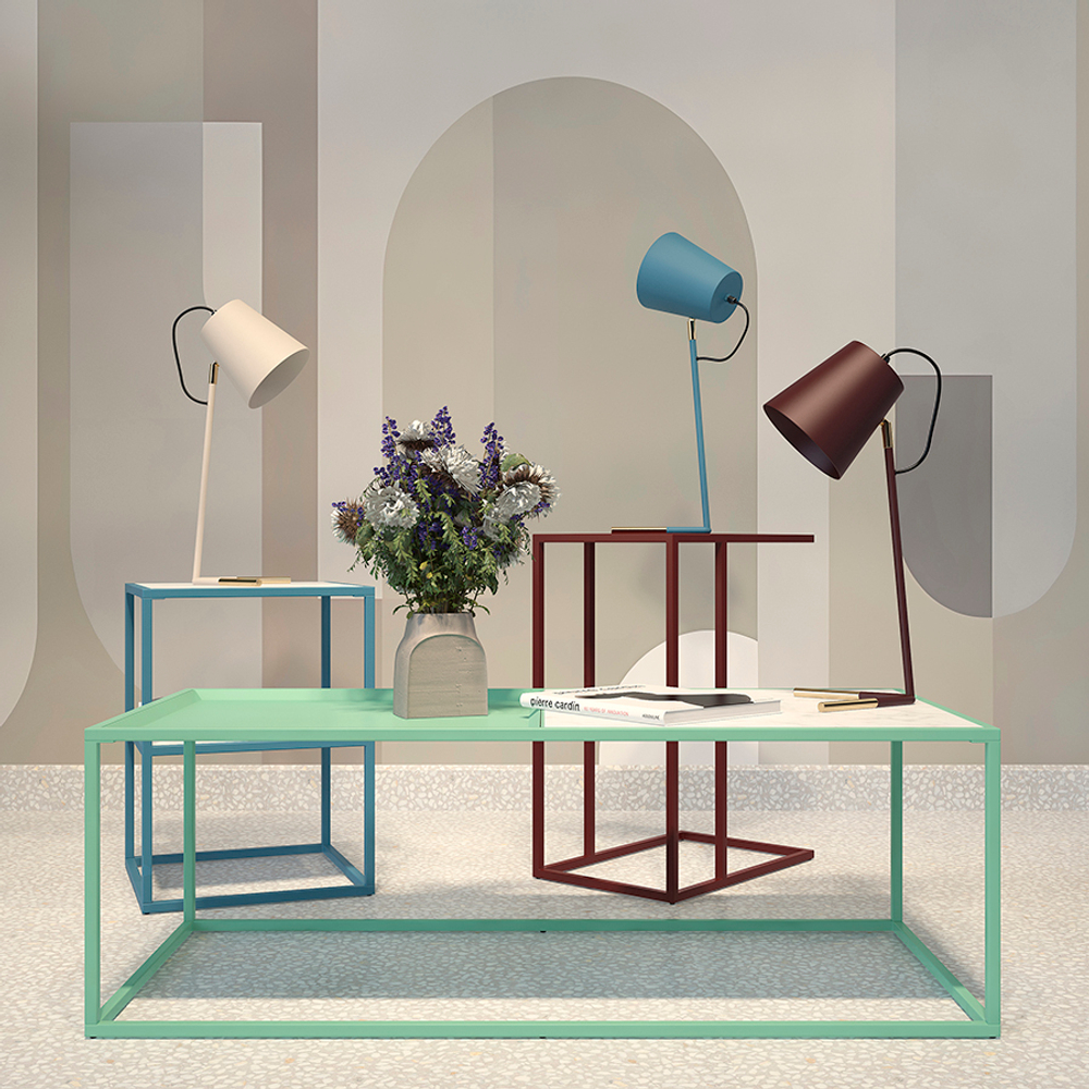 Лампа настольная byokko, D20х55 см, бежевая