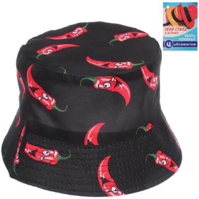 Панама «ЛЕТОиМОРЕ» - Перчики», цвет черный, р. 58