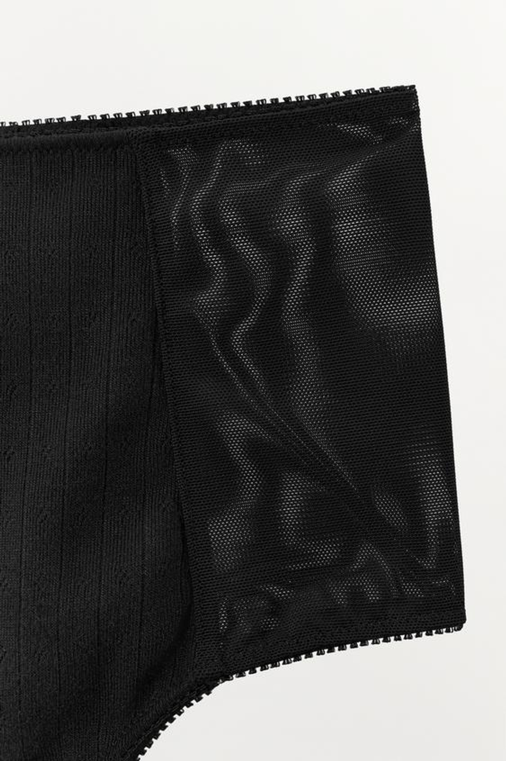 Трусы с высокой талией из ткани «поинтелл» - ZARA