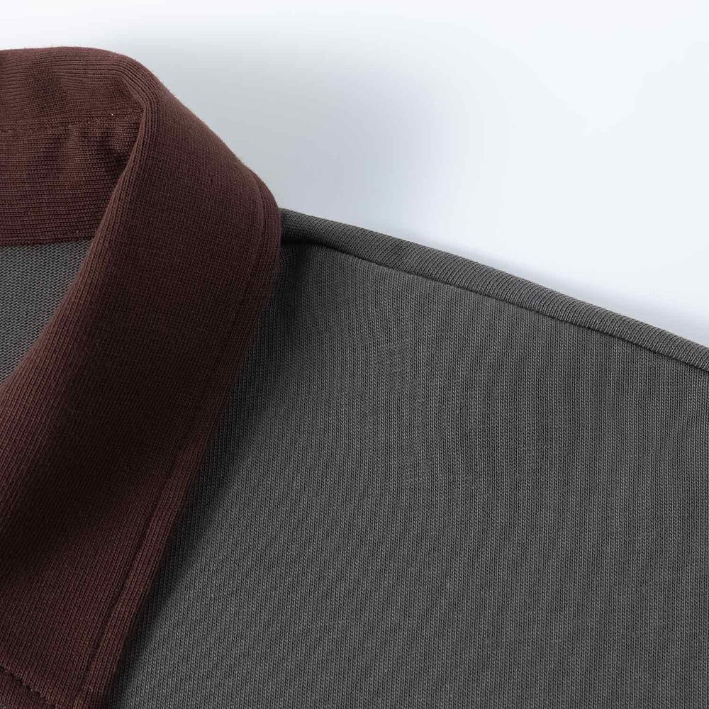 Лонгслив Ymkashix Rugby темно-серый/зеленый