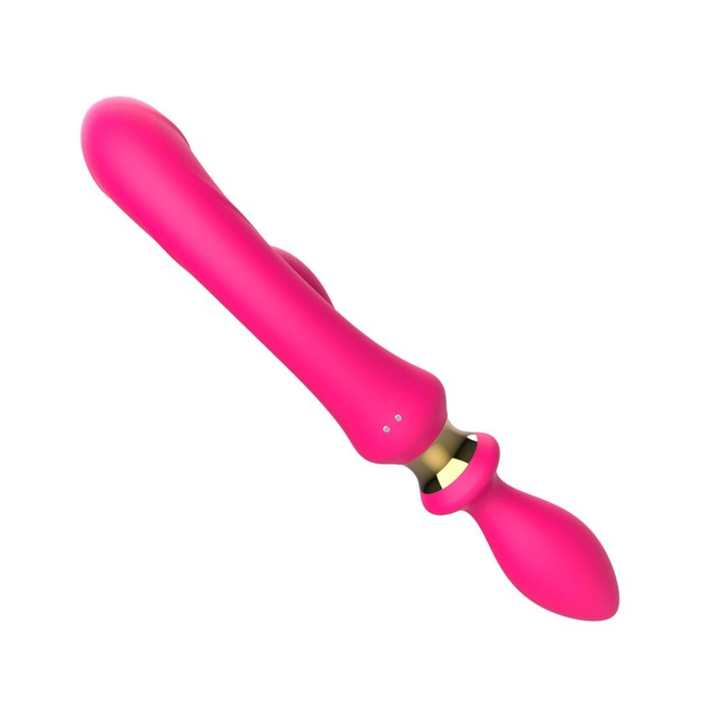 Двусторонний вибратор I-MOON MY-228 с вакуумным отростком, 30 см