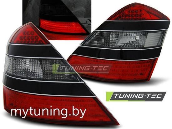 Задние фонари Mercedes S W221 red smoke black led