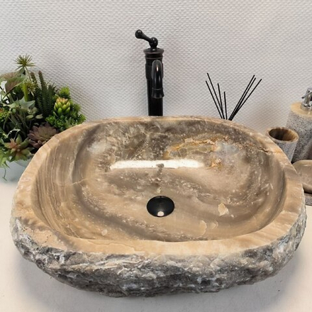 Раковина из оникса Erozy Grey EO-62235 57*47*15 0094