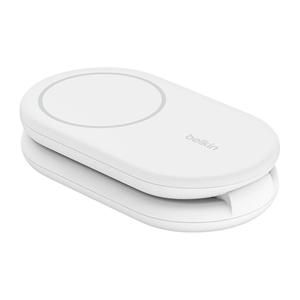 Складная зарядная станция MagSafe Belkin BoostCharge для iPhone и AirPods (Qi2) (WIZ028) Беспроводная зарядка: Qi 15 Вт, Qi 5 Вт. Проводная зарядка: нет. Сертификация Qi2. Есть LED-индикация