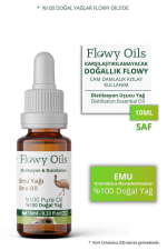 Flowy Oils Emu Yağı 100% Натуральное Эфирное Масло Эму, 10 мл