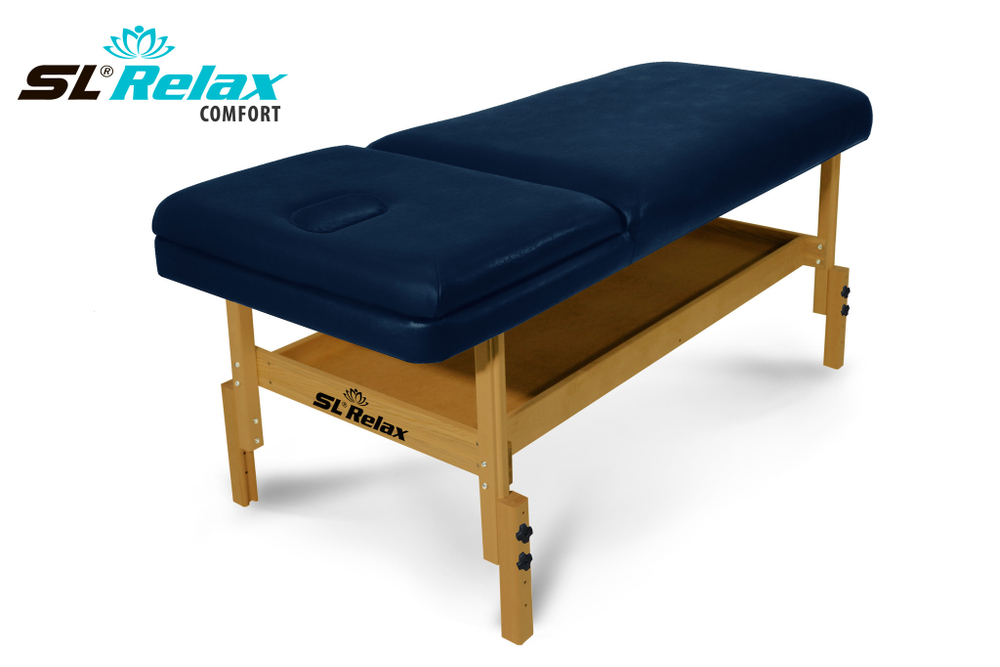 Массажный стол Relax Comfort синяя кожа