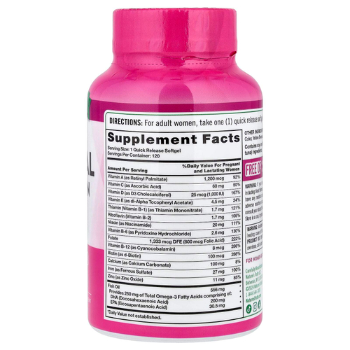 Nature's Truth, Ultra Prenatal, мультивитамины и ДГК, 120 капсул с быстрым высвобождением