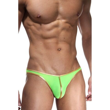 Мужские трусы слипы фуксия с салатовым Cosmos Colors L20_GP