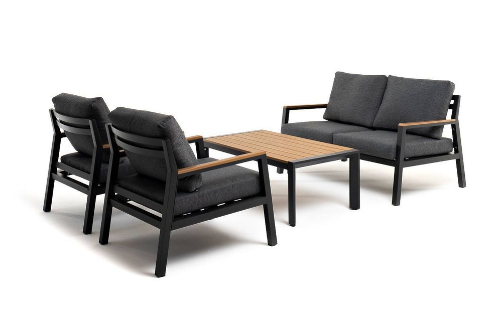 "Камелия" лаунж-зона 4-местная из алюминия, цвет темно-серый