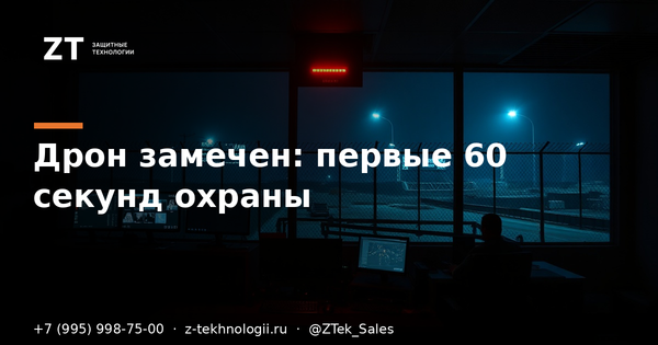 Дрон замечен: первые 60 секунд охраны Дрон замечен: первые 60 секунд охраны