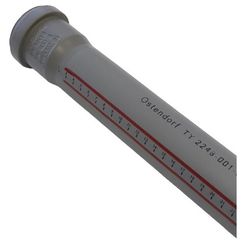 Труба Ostendorf 50х1500 мм HTEM внутр. кан. PPS серый