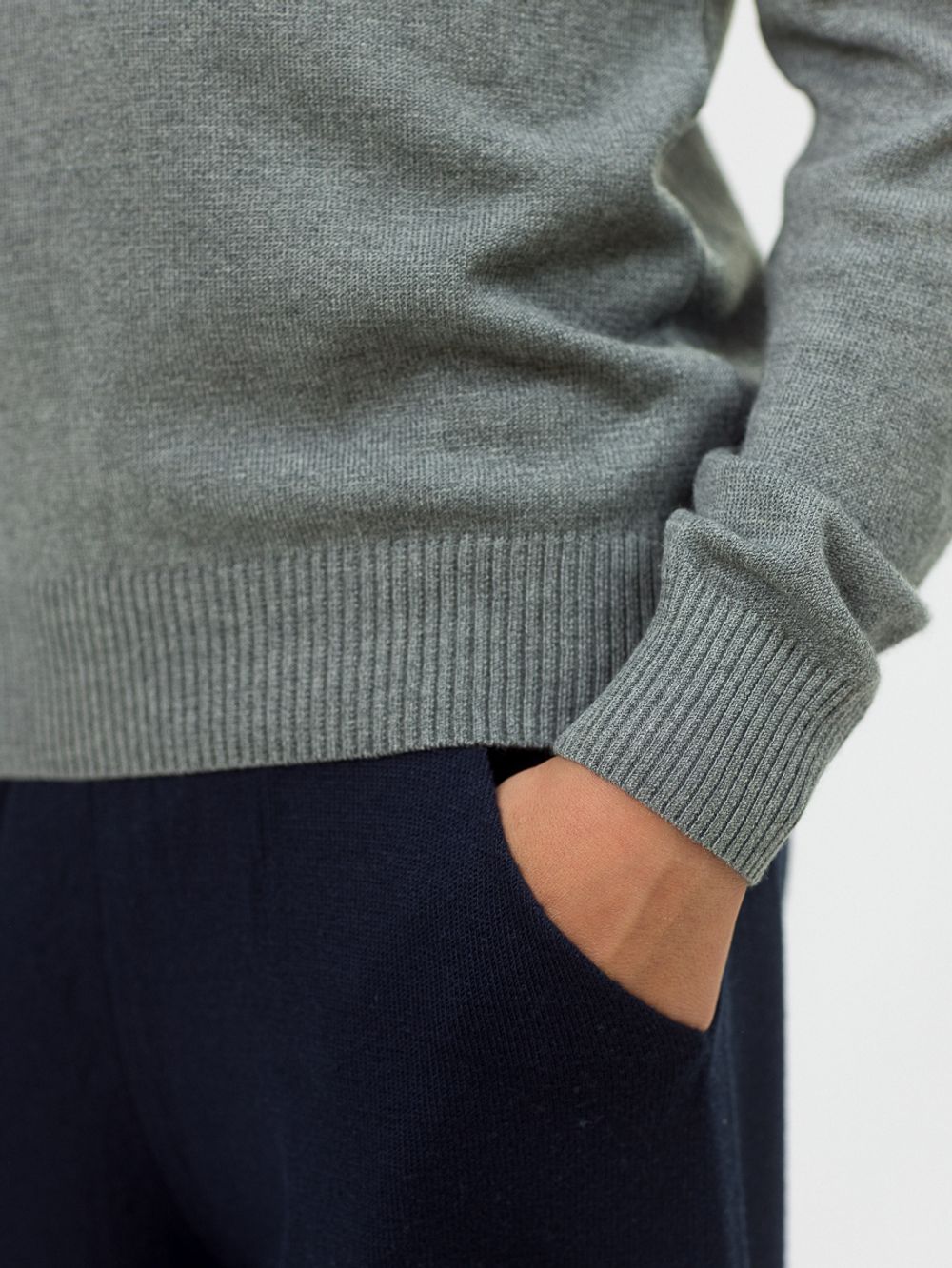 Джемпер поло для мальчика AT116 серый