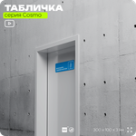 Табличка Используйте страховочный пояс, на дверь и стену, информационная предписывающая М06, серия COSMO, 30х10 см, Айдентика Технолоджи