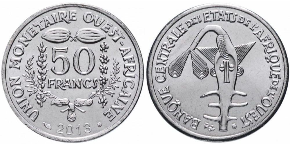 Западная Африка (ВСЕАО) 50 франков, 2012 - 2026 XF