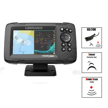 Эхолот-картплоттер Lowrance HOOK Reveal 5 HDI ROW 83/200/455/800 кГц