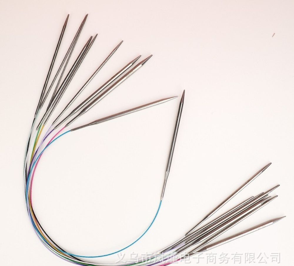 Набор круговых спиц в бархатном мешочке