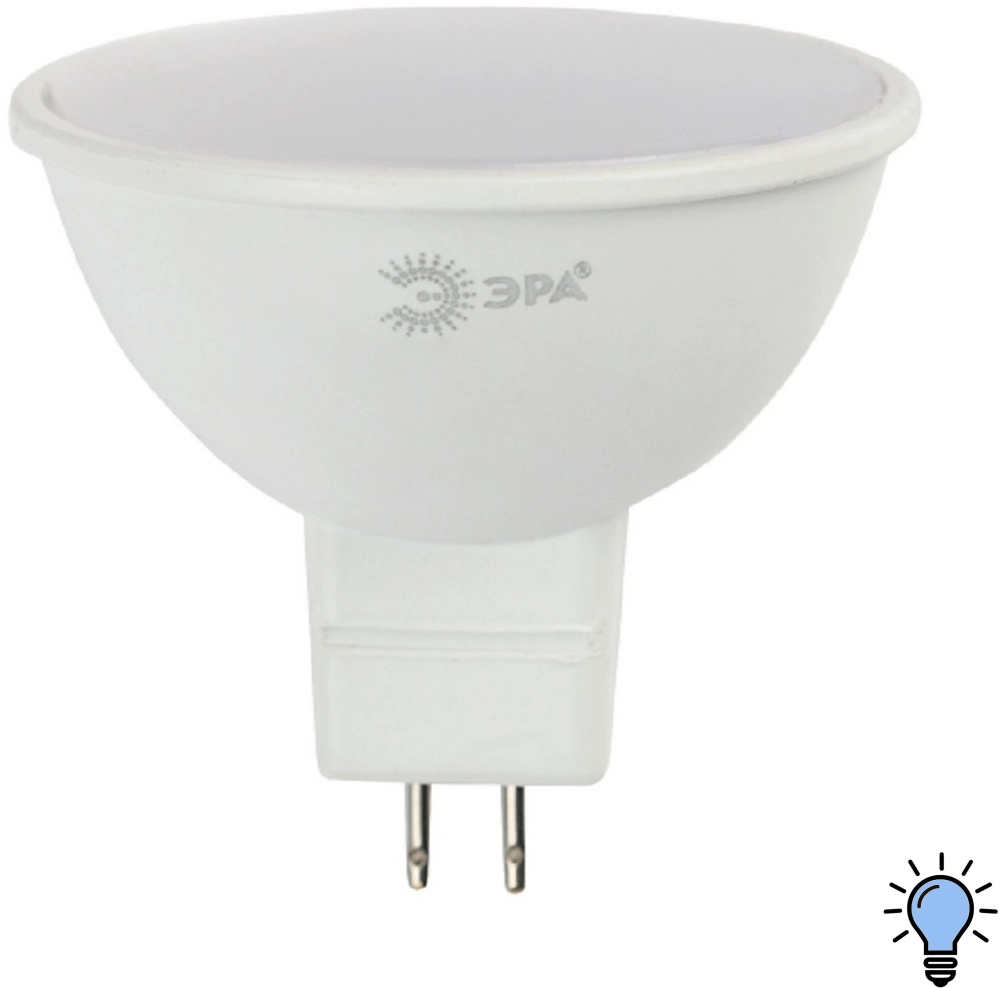 Лампа светодиодная ЭРА STD LED MR16-8W-860-GU5.3 GU5.3 8Вт софит холодный дневной свет