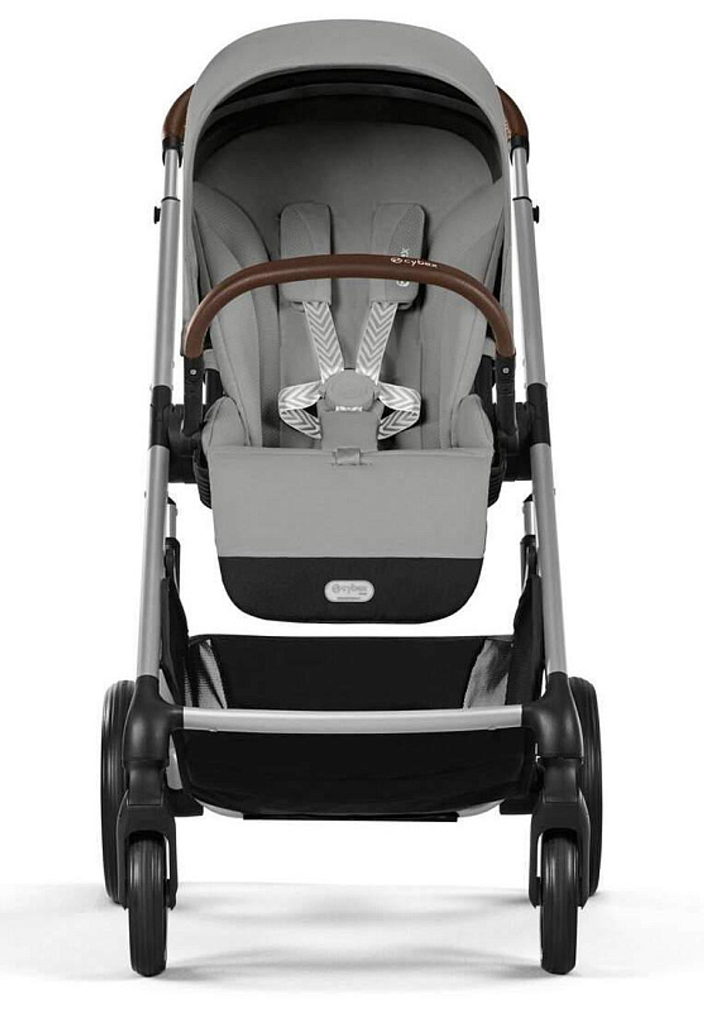 Коляска Cybex Balios S Lux SLV complete Aton B2 Steel Grey 3 в 1 Stone Grey с дождевиками