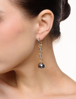 Серьги "Silver Ball" Bicolor