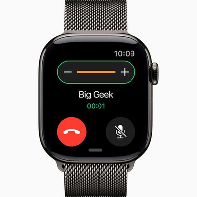 Часы Apple Watch Series 10, 42 мм, титан синевато-серого цвета, миланский сетчатый браслет