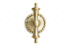 Ручка латунная каминная Крест симметричная с бисером