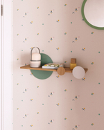 Полка Diti из массива натуральной сосны и бело-бирюзового МДФ 60 x 26 см FSC