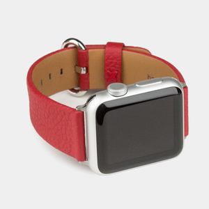 Ремешок для Apple Watch 44/45/46 mm из кожи теленка, красного цвета