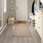 Безворсовый ковер IKEA VODSKOV (ВОДСКОВ), Джут / Сизаль, Светло-серый, 80х150 см