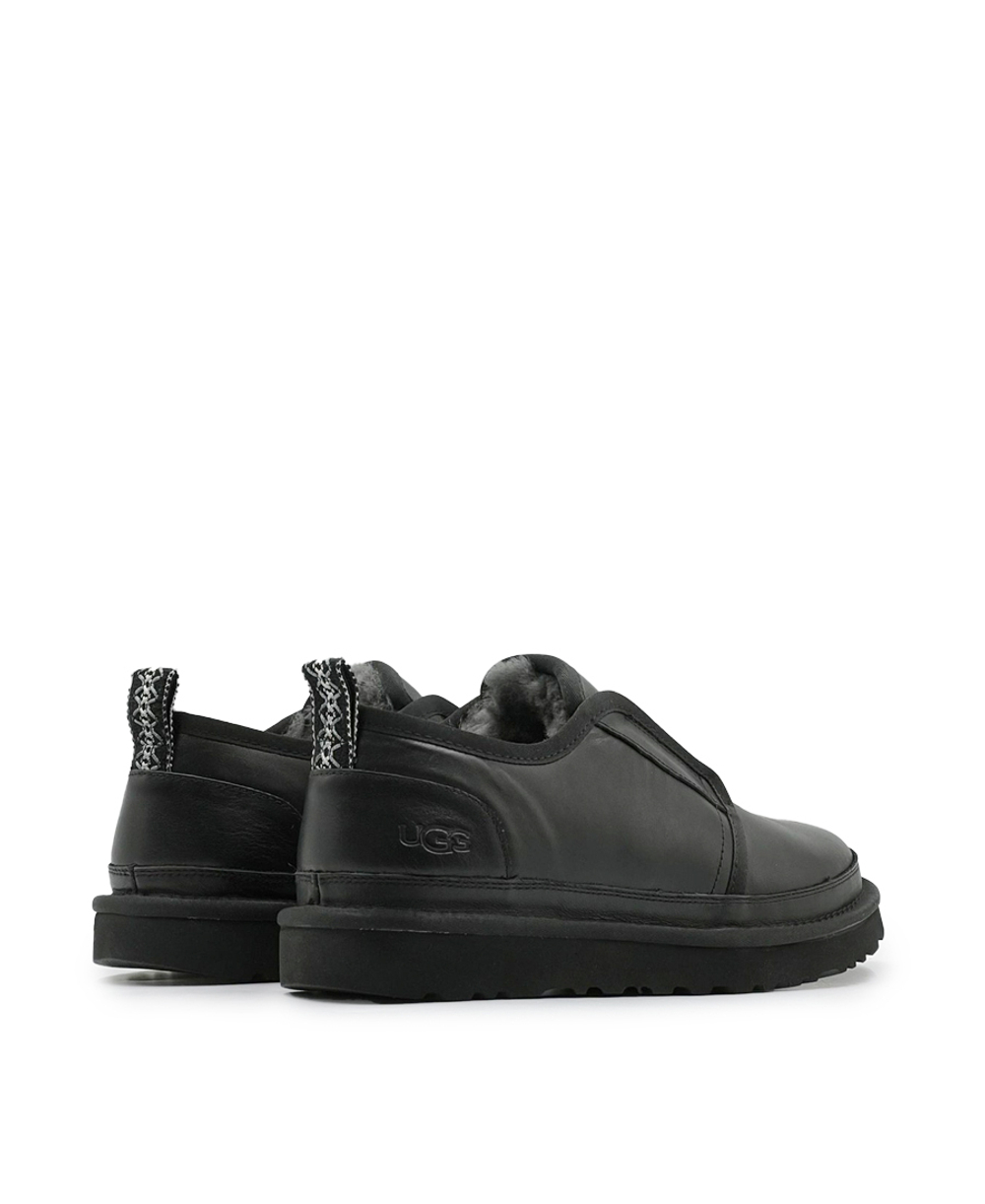 FLEX SLIPPER MEN Black Leather