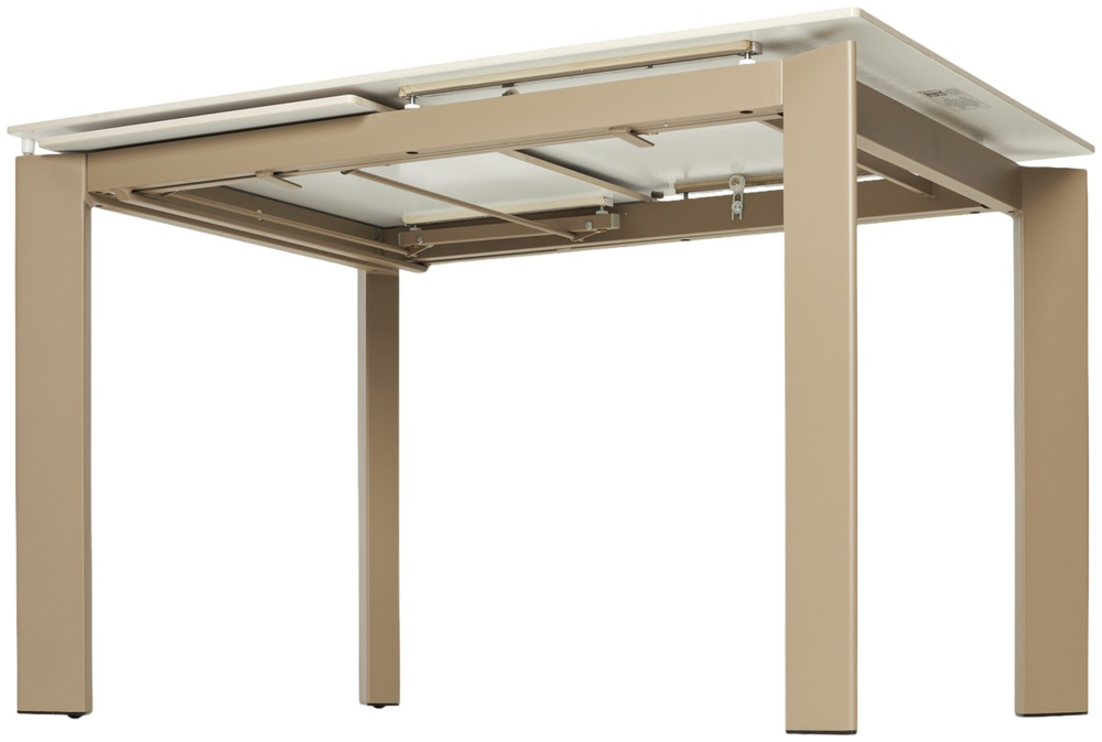 Стол М-City DISAUR Корнер (Corner) 120 Пандора (Gloss Luxury Pandora Solid Ceramic), Таупе