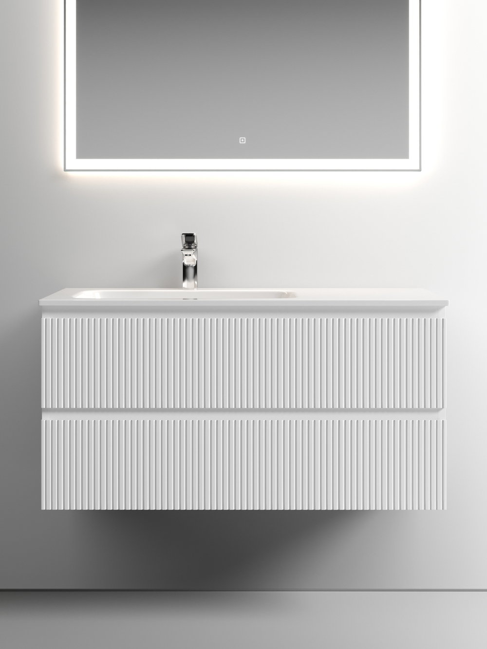 Тумба с раковиной Sancos Snob T 100 см SNT100LW левая, bianco