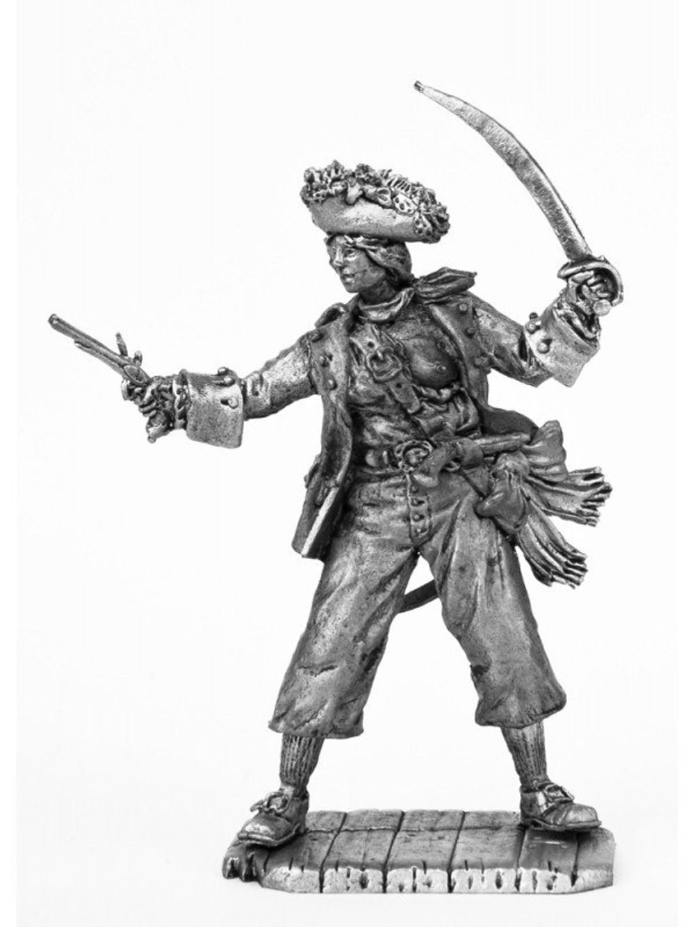 Оловянная фигурка Пиратка Энн Бонни 1700-1782 г.