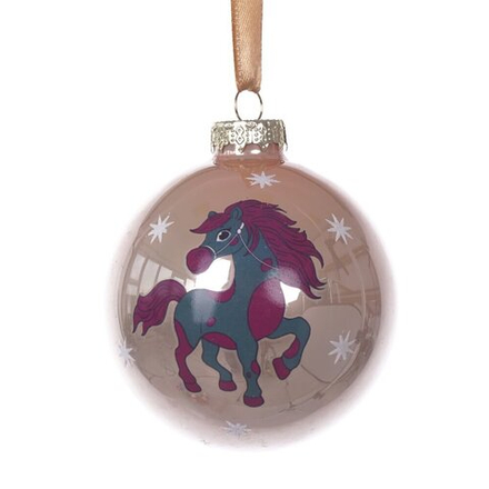 GAEM Украшение новогоднее "Шар с лошадкой", L7 W7 H9 см