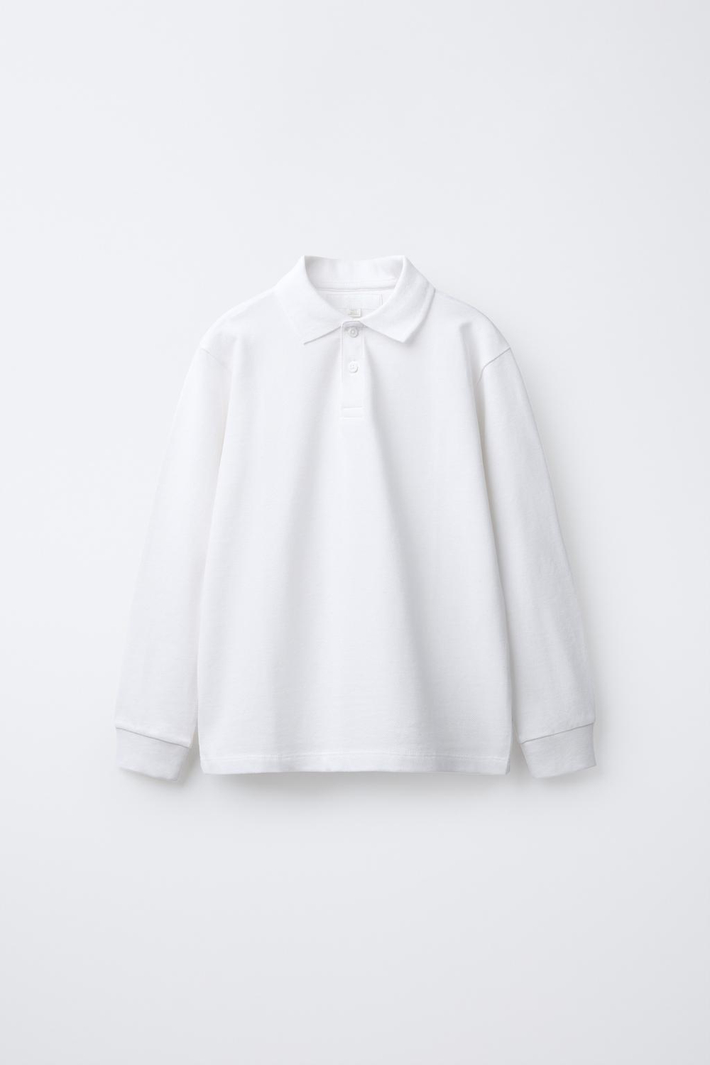 ZARA БАЗОВОЕ ПОЛО, БЕЛЫЙ