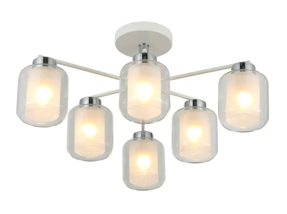 07625/6 WHITE+CHROME (1) Люстра RL