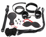 Черный BDSM набор для ролевых игр bdsm kit Muqu (8 предметов) (Цвет: черный)
