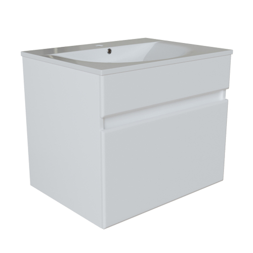 Тумба д/ванной "БРИКС-60" подвесная под раковину "Breeze 60" мебельный (Sanita Luxe) (ПВХ)