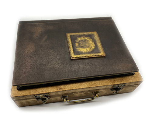 ФОТОАЛЬБОМ "LEO" ИЗ КОЖИ В КЕЙСЕ ИЗ ДЕРЕВА