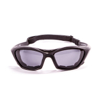 очки для водных видов спорта Lake Garda Черные Матовые Темно-серые линзы. Вид спереди