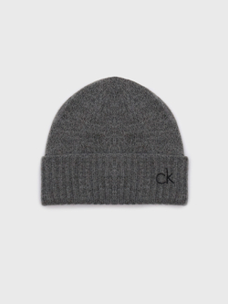 Шапка Calvin Klein Embroidered Monogram Logo Black Medium Grey Heather