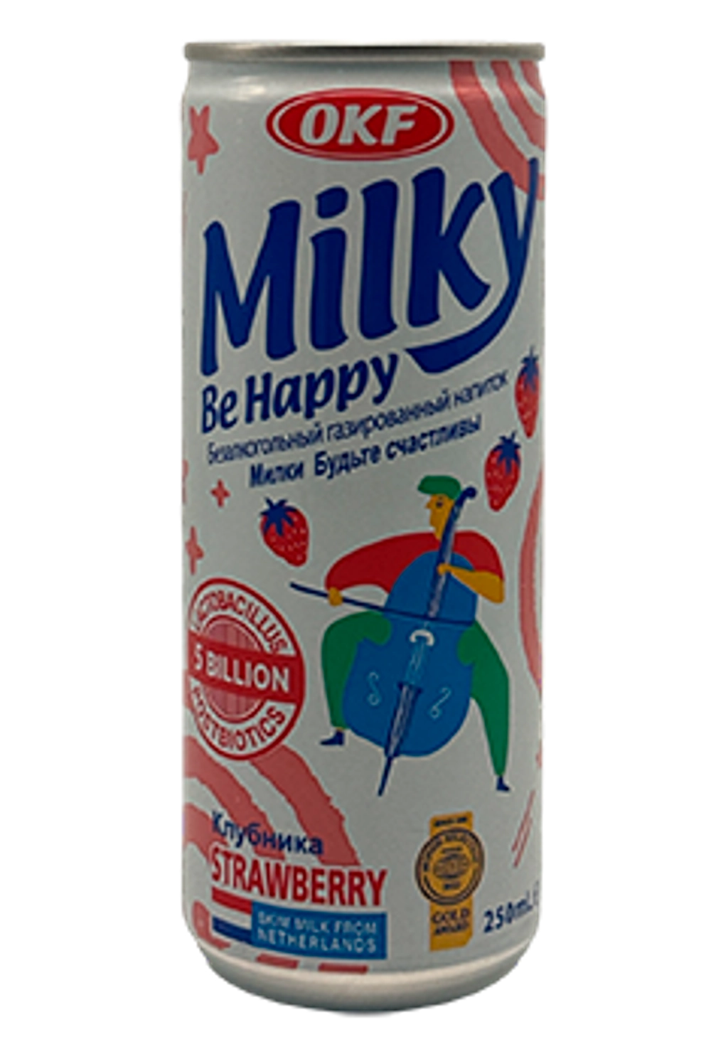 напиток MILKY OKF КЛУБНИКА 250мл ж/б (1х24)