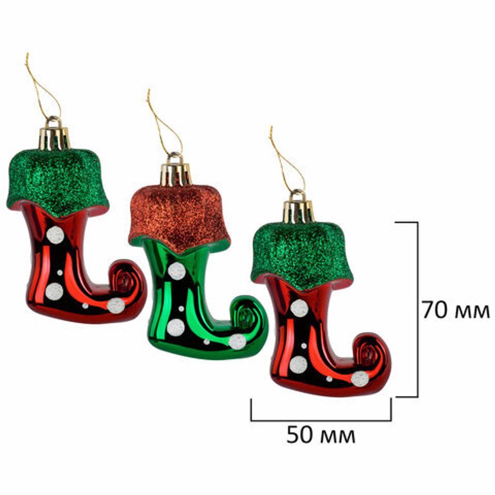 Шары ёлочные НАБОР 73 предмета, "Fairy House", красный/зеленый/белый, пластик, ЗОЛОТАЯ СКАЗКА, 592181
