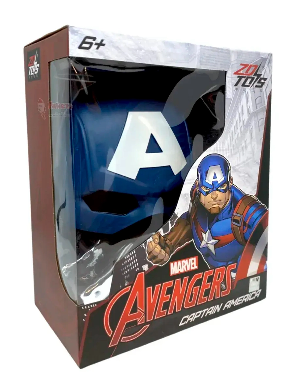 Маска Капитан Америка Марвел Captain America ZD Toys 1927-02