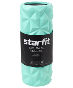 Ролик массажный FA-507, EVA/PP, средняя жесткость, 32,5x12,5 cм, мятный/серый