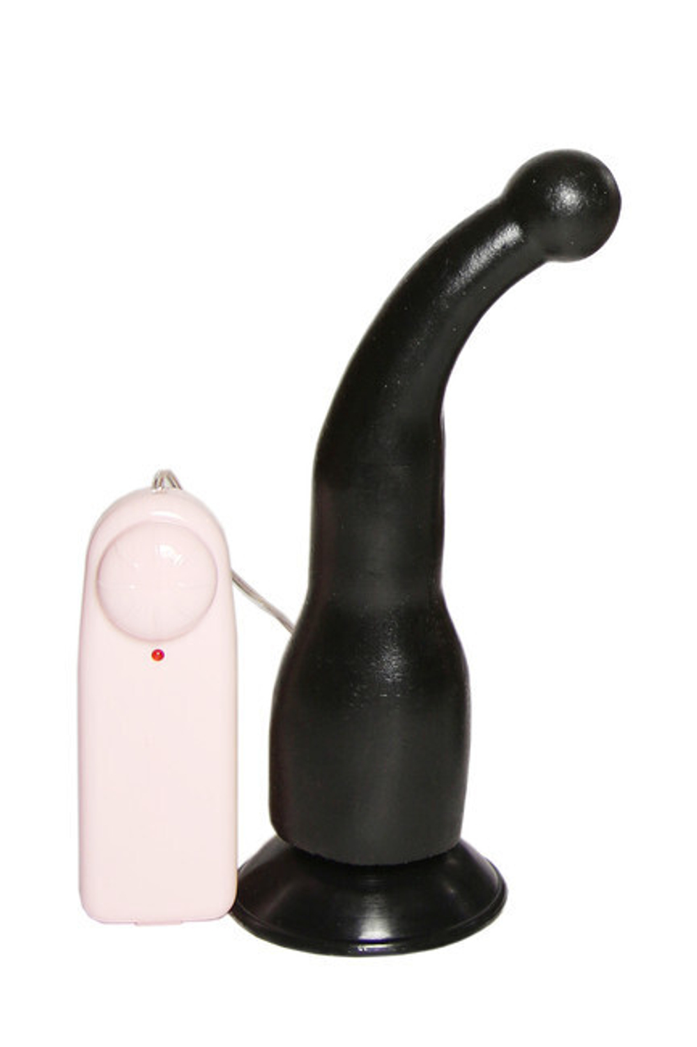 Универсальный черный вибромассажер для простаты и точки G 18 см (Цвет: черный)