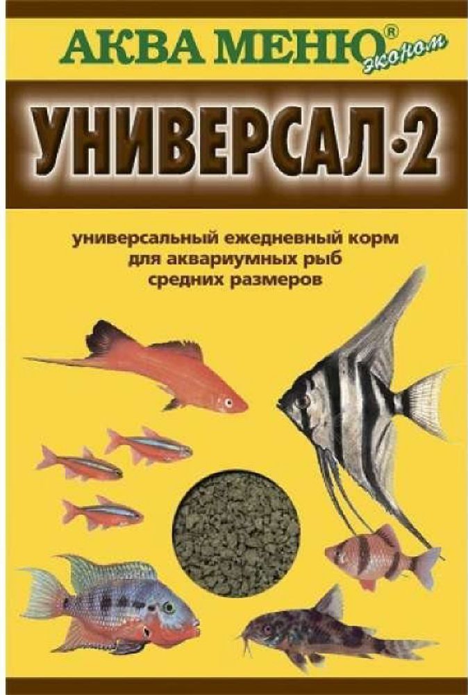 Корм Аква Меню &quot;Универсал-2&quot; ежедневный для рыб среднего размера, 30г