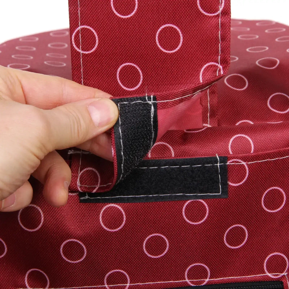 Тележка хозяйственная с сумкой (92*33*27см, колеса 16см,грузоподъемность до 30 кг.) бордо DC308AG3