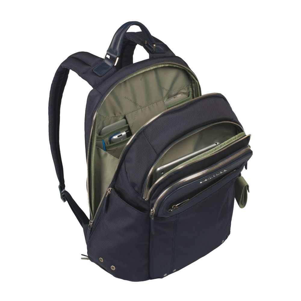 Рюкзак Piquadro Link темно-коричневый кожа и ткань (CA2961LK/TM)