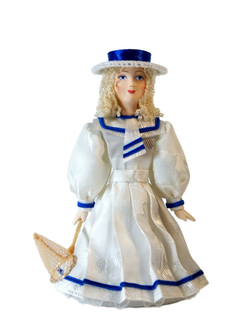 Кукла коллекционная Девочка в матросском костюме