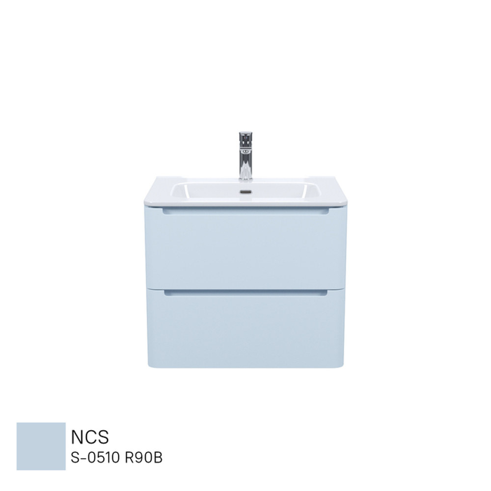 Тумба с умывальником IDDIS Edifice, подвесная, 60 см, голубой, EDI60B0i95K